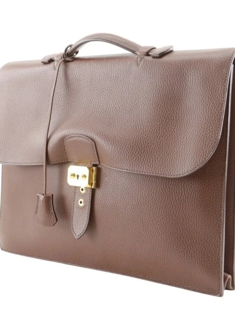 HERMES Sac A Depeche 38 Business bag Brown Fjord mens